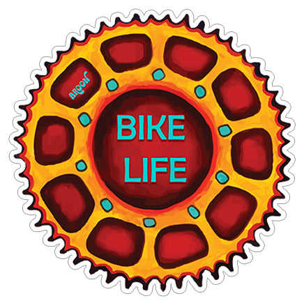 "Bike Life" Colorful Cycling Gear Sticker ~ AROON