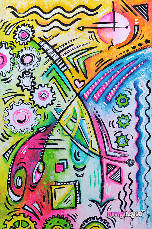 Follow Your Path Sketchbook 1 Cycling Symbol Gears Painting enlightenment symbols as seen on the likes of marc anthony
