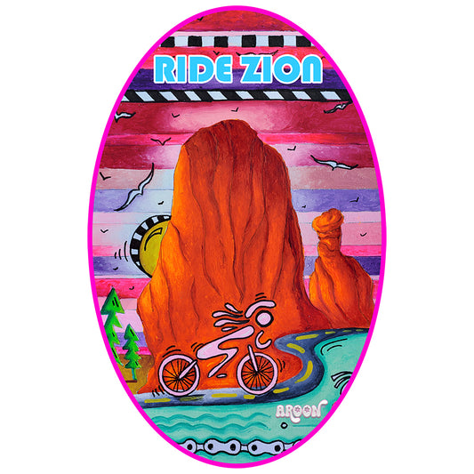 ride your bike at zion national park sticker AROON (1)