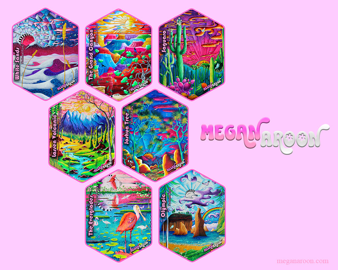 beautiful colorful and unique stickers of americas national parks and world travels by meganaroon