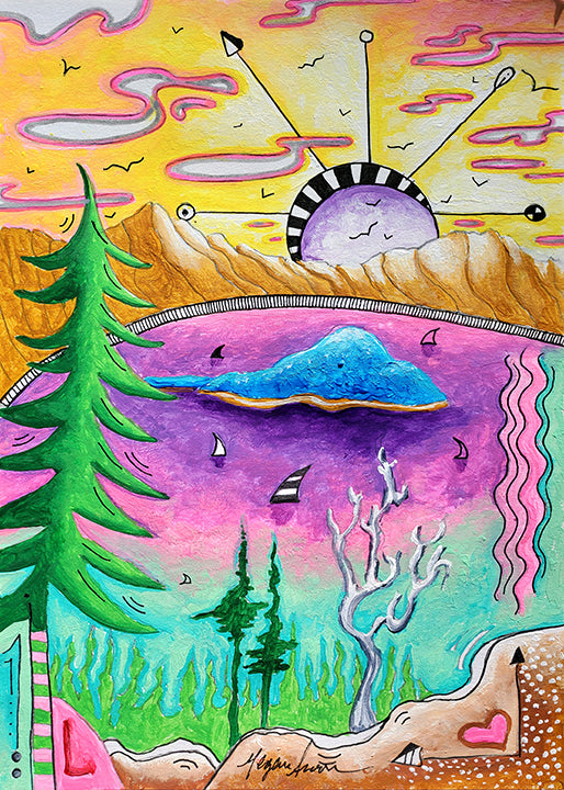 Crater Lake National Park Painting ~ The Sketchbook Travel Series