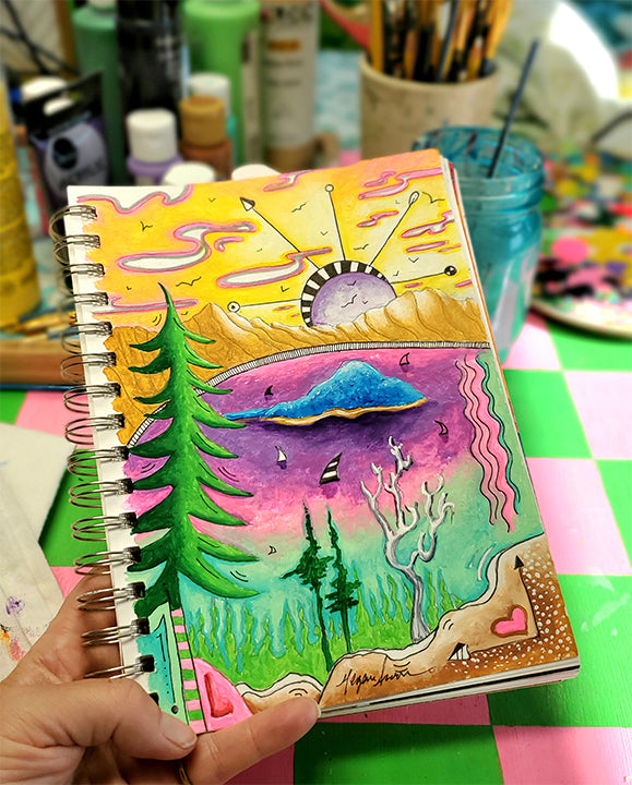 Crater Lake National Park Painting ~ The Sketchbook Travel Series