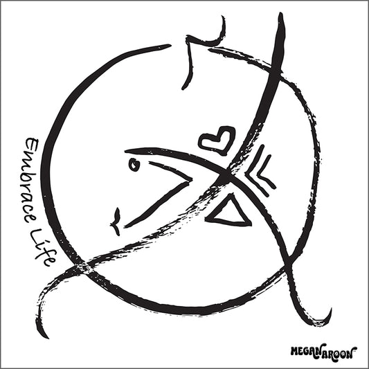 embrace life enlightenment symbol black and white MeganAroon 