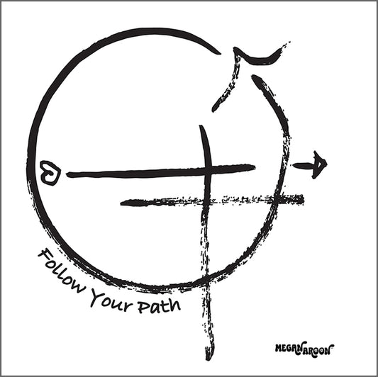 follow your path enlightenment tattoo symbol black and white MeganAroon