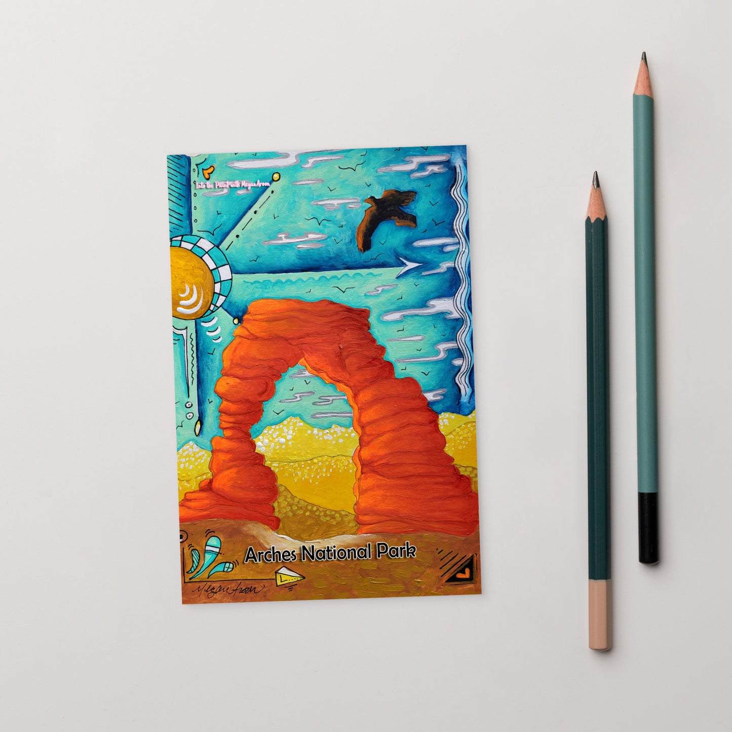 Delicate Arch ~ Arches National Park 4"x6" Travel Art Postcard
