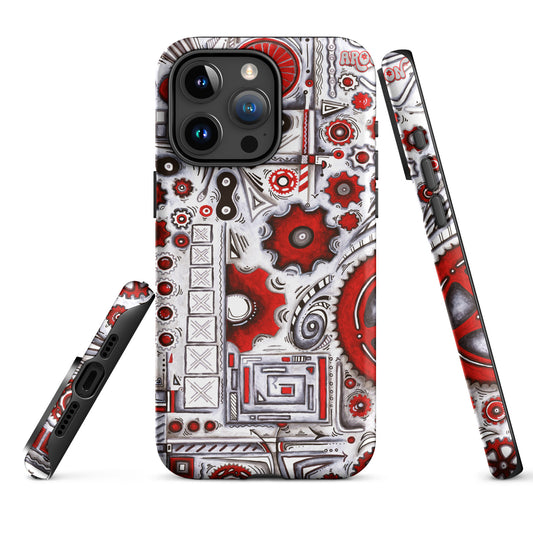 "When Our Paths Cross" Cycling Gears Doodle Design ~ Tough Case for iPhone®