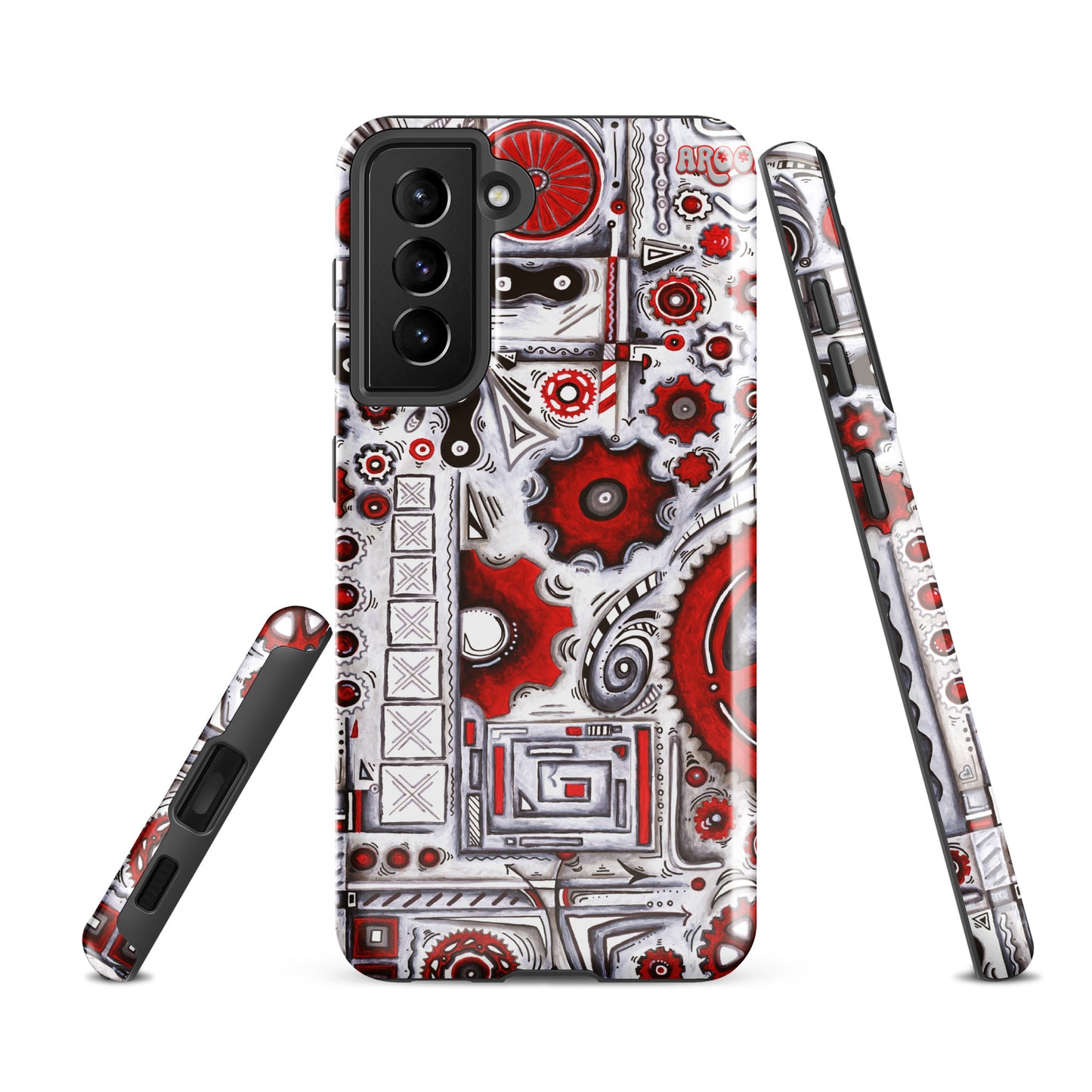 "When Our Paths Cross" Cycling Gears Doodle Design ~ Tough case for Samsung®