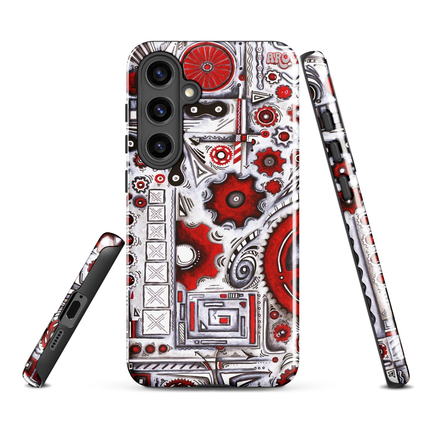 "When Our Paths Cross" Cycling Gears Doodle Design ~ Tough case for Samsung®