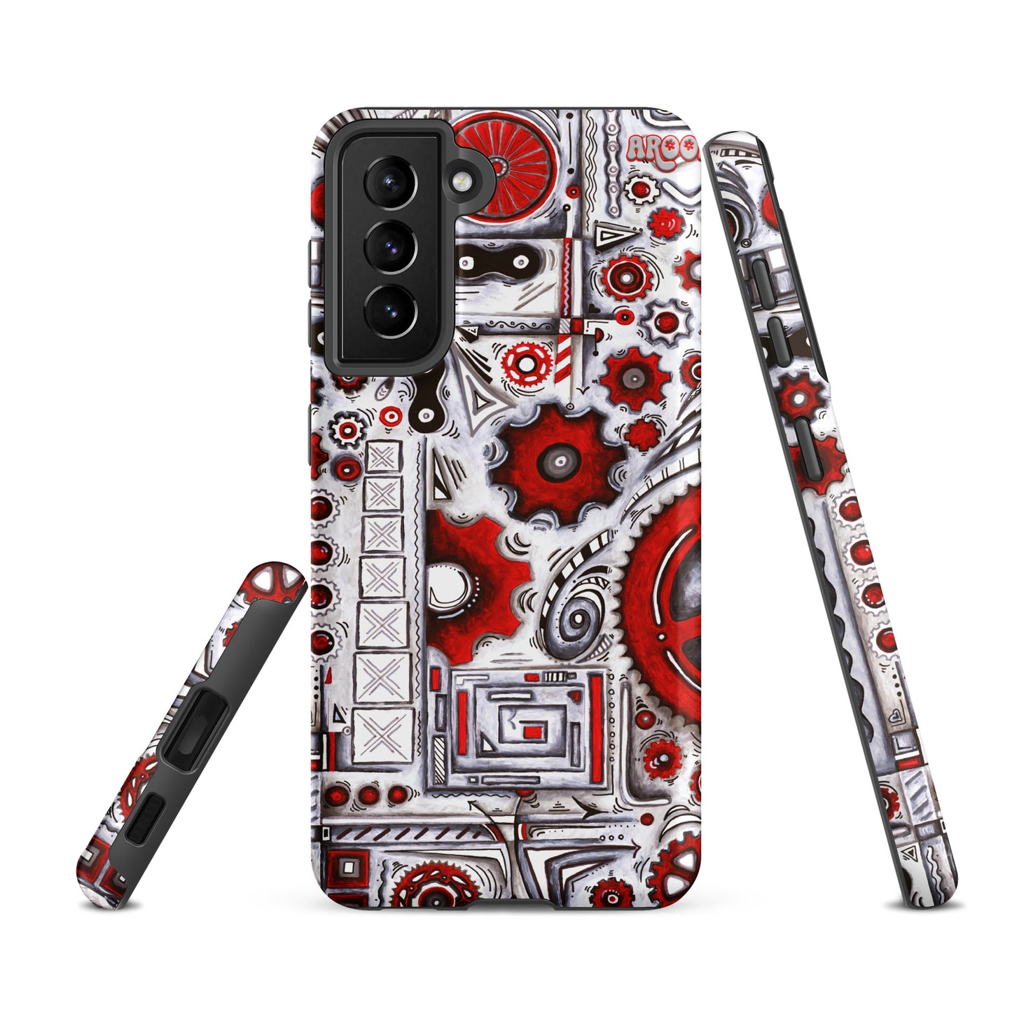 "When Our Paths Cross" Cycling Gears Doodle Design ~ Tough case for Samsung®