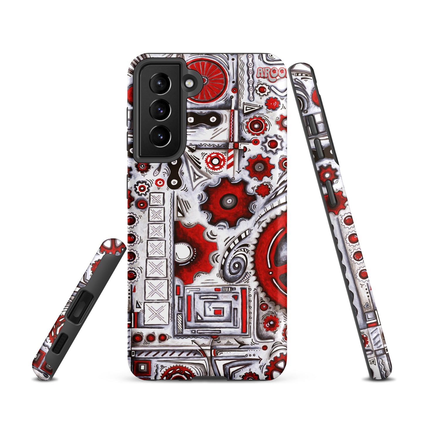 "When Our Paths Cross" Cycling Gears Doodle Design ~ Tough case for Samsung®