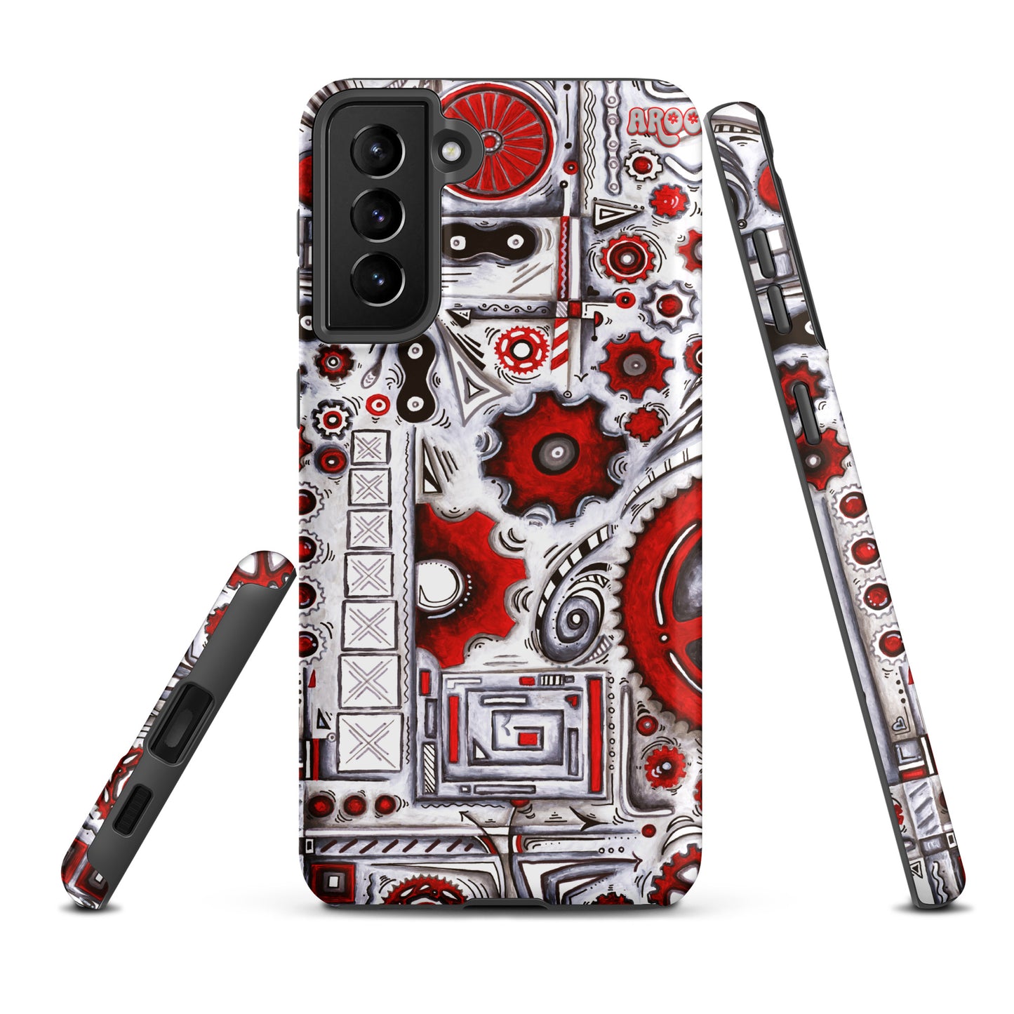 "When Our Paths Cross" Cycling Gears Doodle Design ~ Tough case for Samsung®