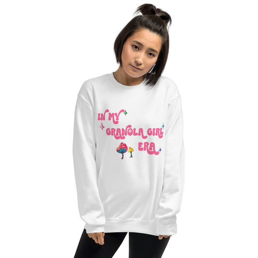 In my Granola Girl Era Cozy Sweatshirt for the Outdoorsy Girl Aesthetic by MeganAroon