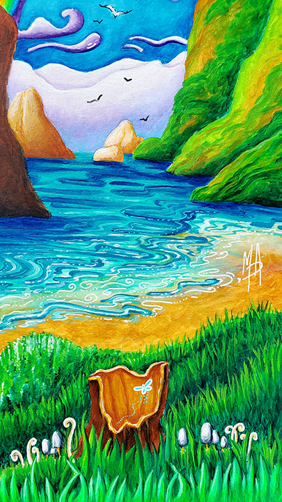 Ruby Beach Olympic National Park Painting, MeganAroon Travels Collection