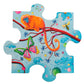 Original Handpainted Monkey Jigsaw Puzzle Piece, Conservation Art to Save the Planet