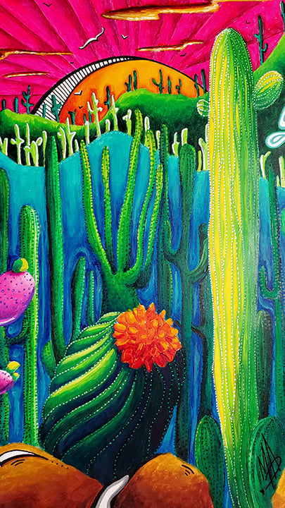 Saguaro National Park Painting, MeganAroon Travels Collection